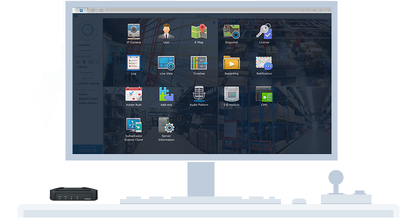 Convenient live view and playback interface