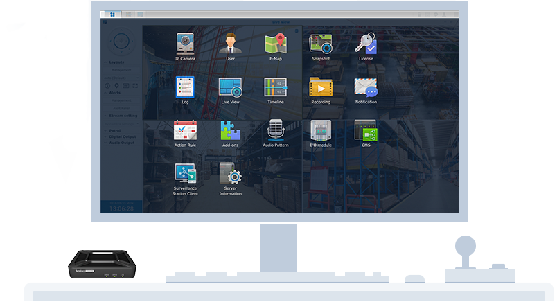 Convenient live view and playback interface