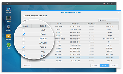 Batch Add Camera wizard